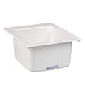 ELM® 11K Self-Rimming Utility Sink, 17 in W x 10 in D x 20 in H, Fiberglass, White, Domestic