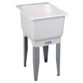 ELM® 12 UTILATUB® Single Bowl Laundry/Utility Tub, Rectangle Shape, 18 in W x 23-1/2 in D x 33 in H, Floor Mount, Co-Polypure™ Resin, White, Domestic