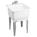 ELM® 14CP UTILATUB® Combo Laundry/Utility Tub, 23 in W x 25 in D x 33 in H, Floor Mount, Co-Polypure™ Resin, White, Domestic