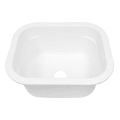 ELM® 2218 Utility Sink, 22 in W x 18 in D x 11 in H, Top/Under Mount, Fiberglass, White, Domestic