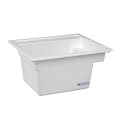ELM® ┬á25 Vector™ Self-Rimming Multi-Task Sink, 25 in W x 12-3/4 in D x 22 in H, Fiberglass, White, Domestic