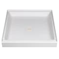 ELM® ┬á3636M 1-Piece Shower Base, DuraBase®, Semi-Gloss White, Center Drain, 36 in L x 36 in W, Domestic