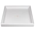 ELM® 4242M Square Single Threshold Shower Floor, DuraBase®, White, 42 in L x 42 in W, Domestic