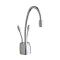 Insinkerator® Indulge™ 44252 FHC1100 Contemporary Instant Hot and Cool Water Dispenser Faucet, Residential, High-Arc Swivel Spout, Polished Chrome, 2 Handles, Import