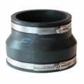 Fernco® 1002-44 Flexible Pipe Coupling, 4 in Nominal, Clay x PVC End Style, PVC, Domestic
