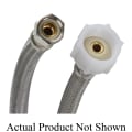 Fluidmaster® PRO SERIES™ PRO1T16 Toilet Connector With Plastic Nut, 3/8 x 7/8 in Nominal, Compression x Ballcock End Style, 16 in L, 125 psi Working, 304 Stainless Steel, Import