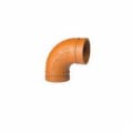 Grinnell Fire 21030GS Pipe Elbow, 3 in Nominal, Grooved End Style, Ductile Iron, Hot-Dipped Galvanized
