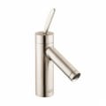 AXOR 10010821 Bathroom Faucet, Starck Classic, Commercial, 1.2 gpm Flow Rate, 2-7/8 in H Spout, 1 Handles, Pop-Up Drain, 1 Faucet Holes, Brushed Nickel, Function: Traditional