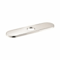 Hansgrohe 14019001 Universal Base Plate, For Use With 1-Hole Kitchen Faucet, 10 in L x 1/4 in H x 2-1/2 in W, Polycarbonate, Polished Chrome