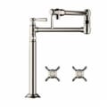 AXOR 16860831 Montreux Pot Filler Stand, Residential, 2.5 gpm Flow Rate, 360 deg Swivel Spout, Polished Nickel, 2 Handles