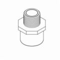 IPEX Corzan® 059288 Adapter, 1 in, MNPT x Socket, SCH 80/XH, CPVC