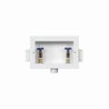 Guy Gray™ 82135 T Series Center Drain Washing Machine Outlet Box With Valve, Cold Rolled Steel, White Powder Coated, Domestic
