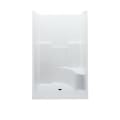 Aquatic 1483STTL-WH Everyday 1-Piece Shower Stall, 48 in L x 34-7/8 in W x 76 in H, AcrylXâ„¢ Acrylic, Gel-Coated/White, Domestic