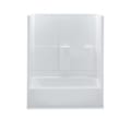 Aquatic 2603TRIO-LH-WHT 3-Piece Tub Shower, Remodeline Sectionals, 60 in W x 72 in H, AcrylX™ Acrylic, White