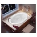 MAAX® 100021-000-001-000 Bathtub With Armrest, TwiLight™, Soaking, Oval Shape, 59-3/4 in L x 41-1/2 in W, End Drain, White, Domestic