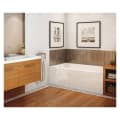 MAAX® 105815-000-001-001 Rubix 6030 Bathtub, Soaking, Rectangle Shape, 60 in L x 30 in W, Left Drain, White, Domestic