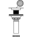 McGuire™ 152 Wide Top Sink Strainer With Tailpiece and Zinc Nuts, Wrought Brass, Polished Chrome, Import