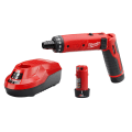 Milwaukee® M4™ 2101-22 Cordless Screwdriver Kit, 1/4 in Chuck, 4 VDC, 44 in-lb Torque, Li-Ion Battery