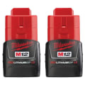 Milwaukee® M12™ 48-11-2411 Compact Rechargeable Cordless Battery Pack, 1.5 Ah Li-Ion Battery, 12 VDC Charge, For Use With M12™ Cordless Power Tool