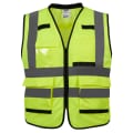 Milwaukee® 48-73-5042 Performance Safety Vest, L/XL, Hi-Viz Yellow, Polyester, Hook and Loop/Zipper Closure, 15 Pockets, ANSI Class: Class 2, ANSI/ISEA 107-15 Type R