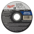 Milwaukee® 49-94-4500 Type 1 Cut-Off/Raised Hub Wheel, 4-1/2 in Dia x 0.045 in THK, 7/8 in Center Hole, A60T Grit, Aluminum Oxide Abrasive