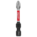 Milwaukee® SHOCKWAVE™ Impact Duty™ 48-32-4602 Impact Power Bit, #2 Phillips® Point, 2 in OAL, 1/4 in, Alloy Steel