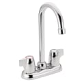 Moen® 4903 Bar Faucet, Chateau®, Polished Chrome, 2 Handle, 4 in Center, 1.5 gpm