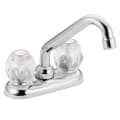 Moen® 4975 Chateau® Centerset Laundry Faucet, 2.2 gpm Flow Rate, 4 in Center, Polished Chrome, 2 Handles, Import
