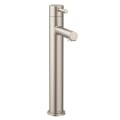 Moen® 6192BN Align™ Vessel Bathroom Faucet, 4-1/2 in Spout, 9 in H Spout, Brushed Nickel, 1 Handles, Domestic