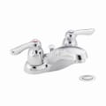Moen® 64925 Chateau® Centerset Bathroom Faucet, Polished Chrome, 2 Handles, 50/50 Pop-Up Drain, 1.5 gpm Flow Rate