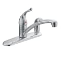 Moen® 67434 Kitchen Faucet, Chateau®, 1.5 gpm Flow Rate, Fixed Spout, Polished Chrome, 1 Handle, Domestic