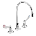 Moen® 8225 Widespread Kitchen Faucet, M-DURA™, 1.5 gpm Flow Rate, 8 in Center, Polished Chrome, 2 Handles, Import