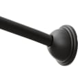 Moen® CSR2160BL Adjustable Curved Shower Rod, 1 in Dia x 5 to 6 ft L Rod/Track, 304 Stainless Steel, Matte Black, Import