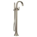 Moen® S3105BN Floor Mount Tub Filler Faucet, Doux™, 1.75 gpm, Brushed Nickel, 1 Handle, Domestic