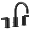Moen® T6222BL CIA™ Lavatory Faucet Trim, 1.2 gpm Flow Rate, 5 in H Spout, 8 to 16 in Center, Matte Black, 2 Handles, Lift Rod Drain, Domestic