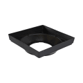 NDS® 1230 Low Profile Catch Basin Adapter With UV Inhibitor, 12 in, For Use With 1243, 1245, 1266 and 1889 Universal Outlet, 12 x 12 in Grate, 3, 4, 6 and 8 in Sewer, Drain and Corrugated Pipe, HIPS, Black, Domestic