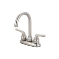 OLYMPIA B-8160-BN Bar Faucet, Accent, PVD Brushed Nickel, 2 Handles, 4 in Center, 1.5 gpm
