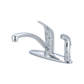 Pioneer 2LG162 Legacy Kitchen Faucet, 1.5 gpm Flow Rate, 8 in Center, 360 deg Swivel Spout, Polished Chrome, 1 Handles, Import