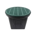 Polylok™ 3017-20 Drain Box With (8) Holes Lid and Seal, 20 in Dia x 22.45 in W x 16.1 in H, Round