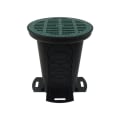 Polylok™ 3017-12CG Drainage Box With (2) Seals and Grate, 12 in, 4 gal Capacity, Polypropylene, Black