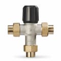 Resideo Braukmann AM101R-US-1/U AM-1 Adjustable Thermostatic Mixing Valve, 3/4 in Nominal, C Union End Style, 150 psi Pressure, 0.5 gpm Flow, Brass Body, Import