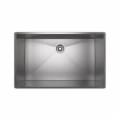Rohl® RSS3018SB Kitchen Sink, Brushed Stainless Steel, Rectangle Shape, 30 in L x 18 in W x 10 in D Bowl, 31-1/2 in L x 19-1/2 in W x 10 in H, Under Mount, Stainless Steel
