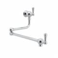 Rohl® U.4799LS-APC-2 Pot Filler, Perrin & Rowe®, 1.8 gpm Flow Rate, Swivel Spout, Polished Chrome, 2 Handles