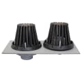 Sioux Chief 867-DI4 Light Commercial Combination Roof Drain and Overflow, 4 in Outlet, No-Hub Connection, Cast Iron Drain, Domestic