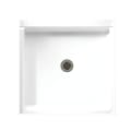 Swan® FF03232MD.010 Single Threshold Shower Floor With Fit-Flo™ Drain, White, Center Drain, 32 in W x 32 in D, Domestic