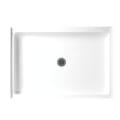 Swan® FF03448MD.010 Single Threshold Shower Floor With Fit-Flo™ Drain, White, Center Drain, 48 in W x 34 in D, Domestic