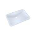 Toto® LT540G#01 Modern Lavatory Sink With Front Overflow, Rectangle Shape, 23-1/4 in W x 16-3/8 in D, Undercounter/Wall Mount, Vitreous China, Cotton White, Import