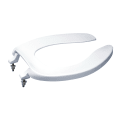 Toto® SC534#01 Toilet Seat, Elongated Bowl, Open Front, Polypropylene, Cotton