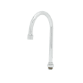 T & S 133X Swing Gooseneck With Stream Regulator Outlet, For Use With T&S Swivel Outlet Faucet, Brass, Polished Chrome, Import