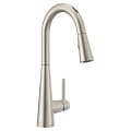 U by Moen™ 7864EVSRS Sleek™ Pulldown Kitchen Faucet, 1.5 gpm Flow Rate, Spot Resist® Stainless Steel, 1 Handles, 1 Faucet Holes, Function: Touchless, Import